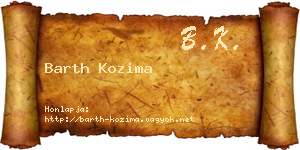 Barth Kozima névjegykártya